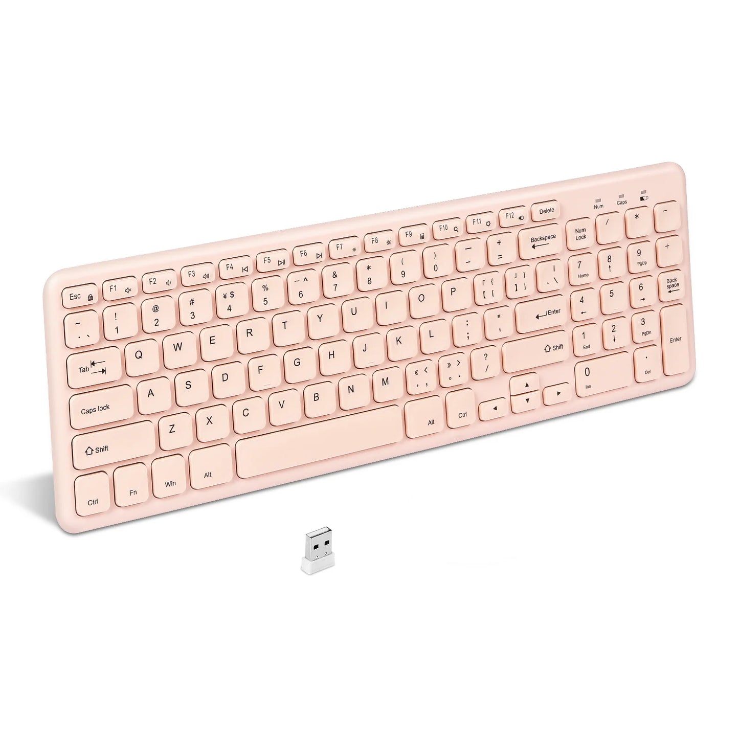 Fashion Wireless Keyboard and Mouse Combo Gamer Silent Keyboards Mouse Set Ultra Thin Office PC Ergonomic Gaming Pink Keypad