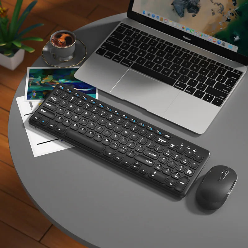 Fashion Wireless Keyboard and Mouse Combo Gamer Silent Keyboards Mouse Set Ultra Thin Office PC Ergonomic Gaming Pink Keypad