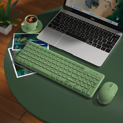 Fashion Wireless Keyboard and Mouse Combo Gamer Silent Keyboards Mouse Set Ultra Thin Office PC Ergonomic Gaming Pink Keypad